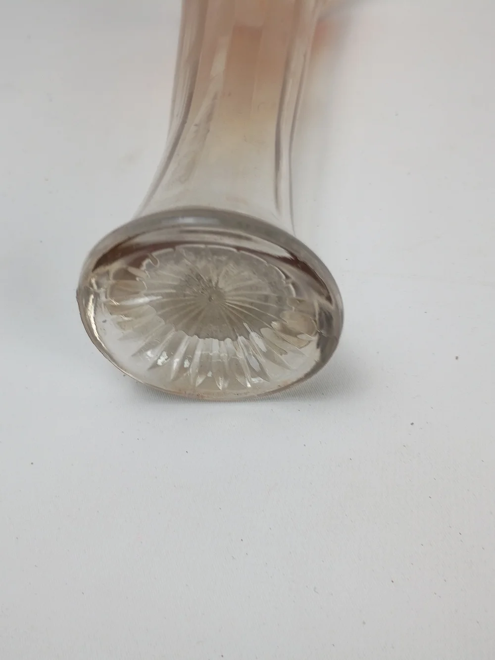 Iridescent Amber-Top Glass Bud Vase - Unbranded